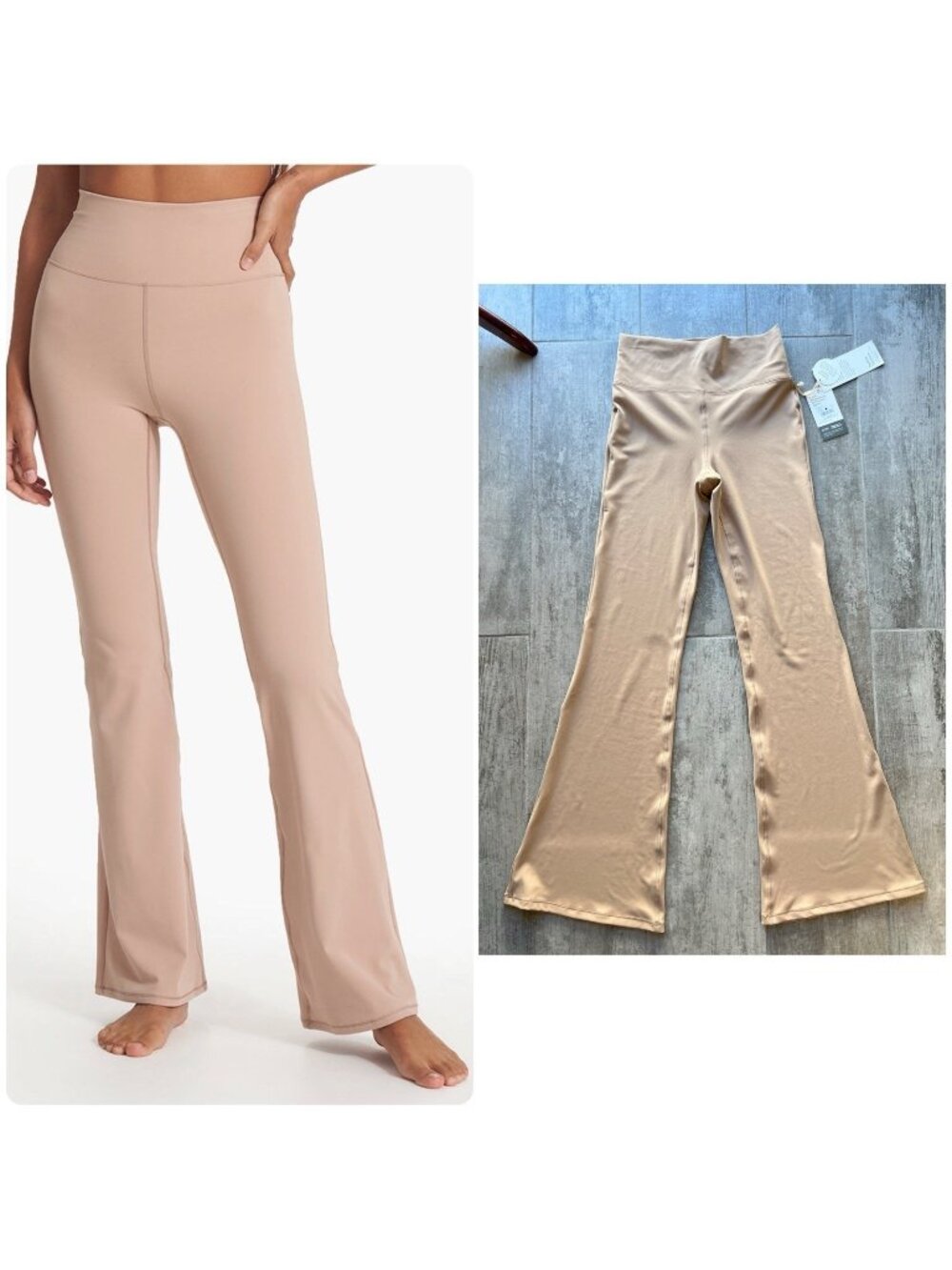 VUORI Studio Flare Flared Leg Coconut Legging Casual VW4043 Athleisure NEW S